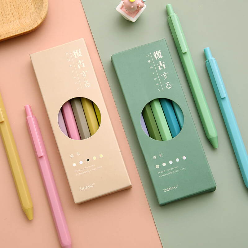 9 Pcss of Morandi Color Gel Pens, Retro Pocket Pen Set, Kawaii Japanese Color  Gel Pens for Students to Take Notes, Macaron Color Ink Gel Pen -   Denmark
