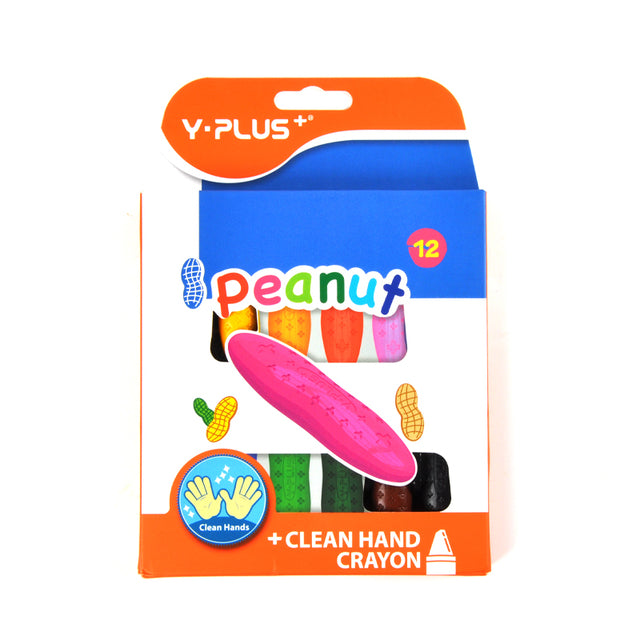 YPLUS yplus peanut crayons for kids, 12 colors washable toddler